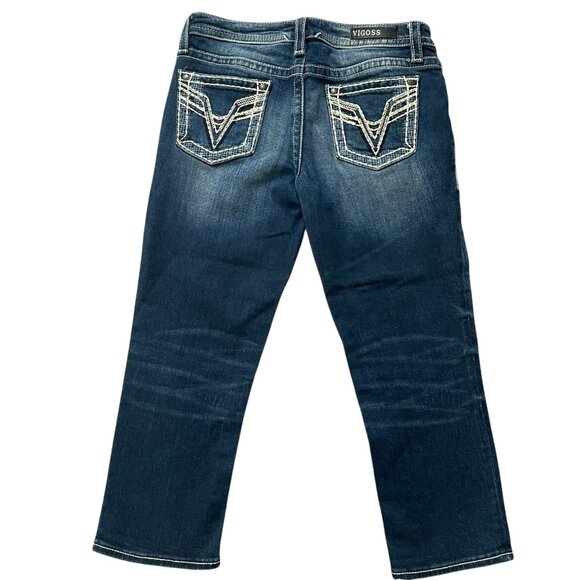 Vigoss Heritage Fit Capris Jean's Women's Size 6 Embroidered Stretch - Picture 1 of 7